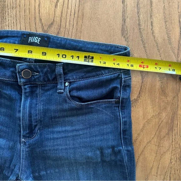 Paige Skyline Skinny Jeans Medium Dark Wash Blue Denim Size 29 Casual - Picture 2 of 12